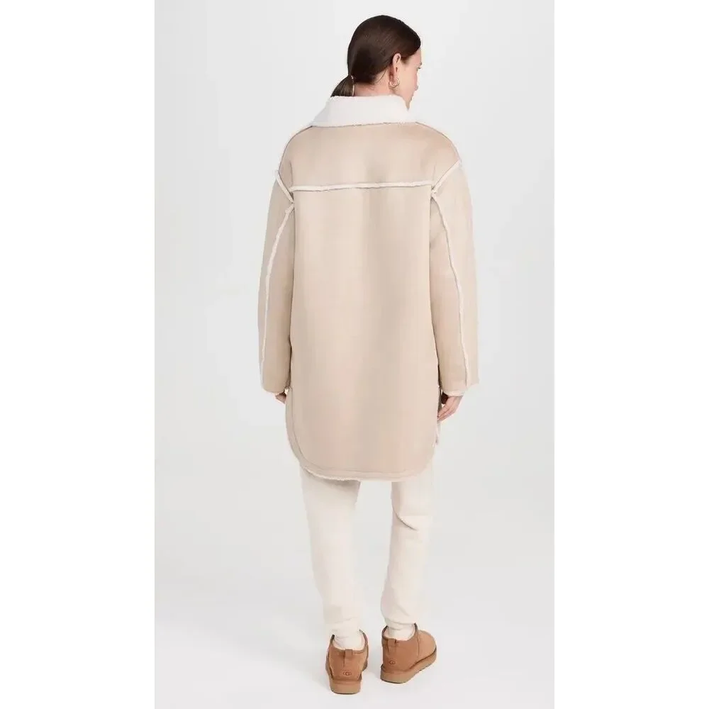 UGG Takara Luxefluff Mid Jacket Womens NWT Oversized - Picture 2 of 4